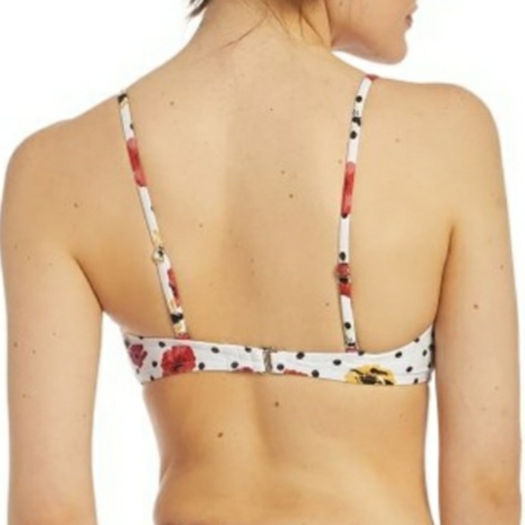 YMI Floral Polka Dots Cutout Bandeau Bikini Top/M - Picture 6 of 12